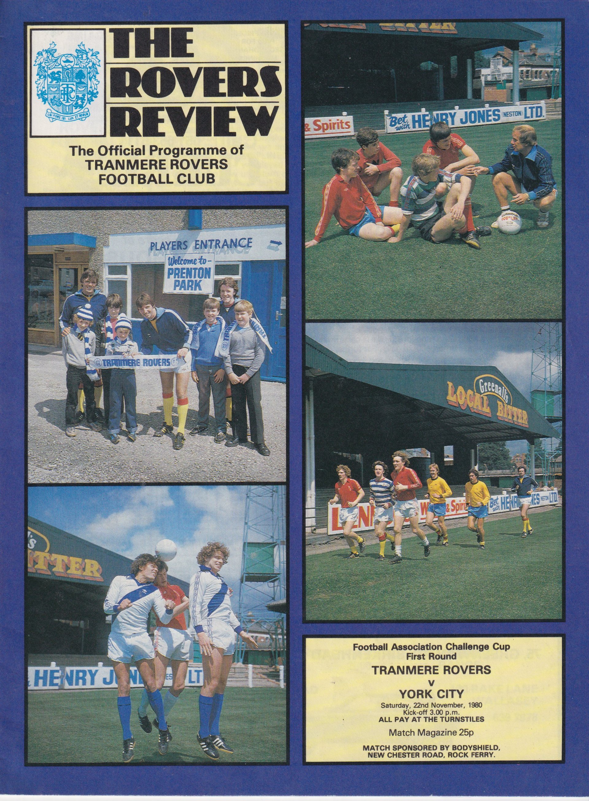 Tranmere Rovers v York City match programme